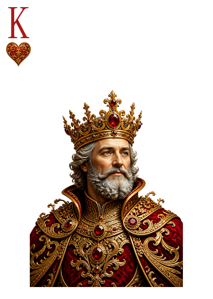 King of hearts from the gold deck